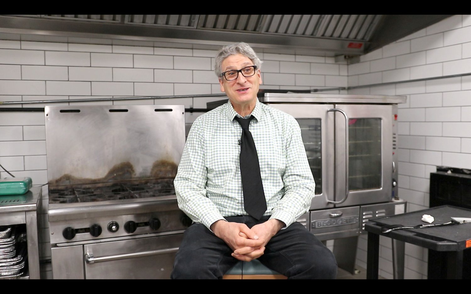 Neal Drobnis in the kitchen at the Dwares Jewish Community Center